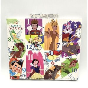 Disney Parks Ink & Paint Collection 12 Days Of Socks Adult‎ Shoe Sizes 4-10 NIB